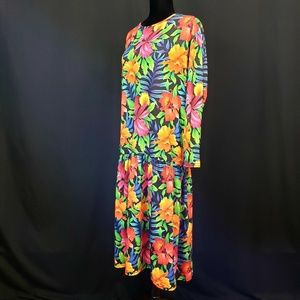 🆕️ 💐🌴 ROKOKO Boho Floral Midi Folk Dress // (NWOT)